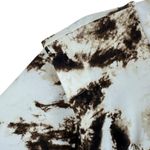 Calvin Klein  Brown Cream Tie Dye Short Sleeve Stretchy Pullover Blouse Size M Photo 2