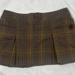 Xhilararanation Womans size 9 Brown‎ plaid mini skirt with buttons Y2K 2000'S Brown Photo 0