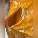 Madewell  Yellow Silk Fleur Bow Back Dress in Butterfly Garden Women’s Size 10 Photo 2