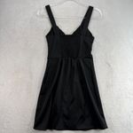 Bershka  Mini Dress Satin Tie Front Party Cocktail‎ Dress Black Size S Photo 7