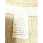 H&M Women's Cream White Wool Rib Knit Button Long Sleeve Cardigan Sweater Sz XL Photo 3