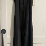 A New Day  Satin Dress Black V-Neck Photo 0