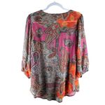 Style & Co Womens Tops Size S Sheer Chiffon Paisley Print Photo 1
