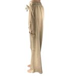 ZARA Women's Beige Tan Khaki Chino High Rise Wide Leg Trousers Pants Size S Photo 1