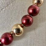 Liz Claiborne pink and gold tone beaded necklace Photo 1
