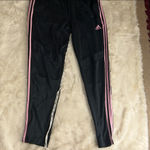Adidas  Gray Joggers with Pink Stripes Photo 4