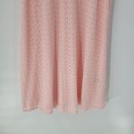 Perceptions Womens Lace Dress L Pink A Line Smocked Waist V Neck Short Sleeves Photo 8