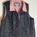 WEATHER TAMER vest black pink size 1X zip front pockets Photo 2