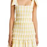 AQUA Gingham Smocked Mini Dress Photo 0