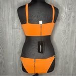 Pretty Little Thing Nwt pretty little things Orange Marble Ring Trim Cheeky Bum Bikini Bottoms & top Photo 8