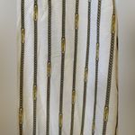 MICHAEL Michael Kors Logo Gold Chain Blouse Cuff With Tie Women’s Size Medium Photo 8