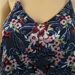 Moon River Floral Velvet Spaghetti Straps Tank Photo 3