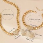 Sparkling Gold Heart Jewelry Set Photo 2