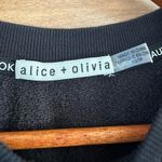 Alice + Olivia Black Carrie Ruffle Crewneck Sweatshirt Balloon Sleeve Size XS Photo 4