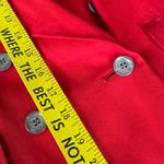 Vintage 80s 90s Evan Picone Red Cropped Double Breasted Blazer Jacket Small Photo 7