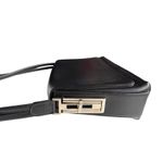 Solano Paris Black Leather Shoulder Bag With Unique Adjustable Strap Photo 4