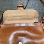 Etienne Aigner Genuine Leather Shoulder Bag Triple Compartments Buckle snap flat Photo 7