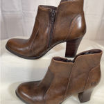 Born Claire Brown leather High heel ankle boots booties size US 7.5 UK 7 EU40.5 Photo 0