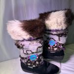 Tecnica White Faux Fur Winter Boots Black Size 7.5 Photo 0