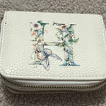 None White Floral Initial Wallet Photo 0