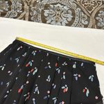 Emporio Armani NWT  Black Abstract Petal Print Crepon Skirt Sz 44 Photo 3