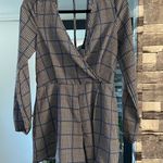 Trixxi plaid long sleeve romper Photo 1