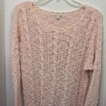 Sonoma Womens  Pink Cable Knit Sweater Sz XS Cozy Cottage Preppy Photo 7