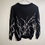 Firla Graphic Pattern Drop Shoulder Sweater Black White Size XL Photo 7