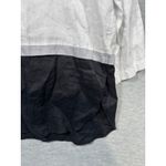 J.Jill Love Linen Shirt Top L Tall White Black Color Block 100% Linen Lagenlook Photo 2
