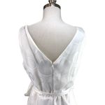 DKNY  | Size 12 | White Chiffon Dot Sleeveless Asymmetrical Midi Wrap Dress Photo 5