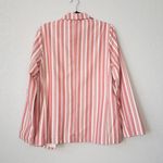 Esqualo Pink White Striped Woven Blazer Jacket Size 10 Photo 5