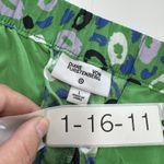 Diane Von Furstenberg  Pants Womens Large Green Blue Floral Nylon Drawstring Boho Photo 2
