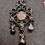 Miriam Haskell. VINTAGE CHANDELIER EARRINGS YELLOW CLEAR RHINESTONE AS IS  Photo 4