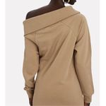 Marissa Webb Long Sleeve Off Shoulder Sweatshirt Dress Mocha Size L Photo 1