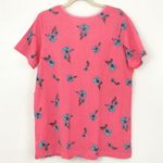 Woman Within New  Floral Print Thermal Short Sleeve Tee Pink Multi Size 14/16 Photo 5