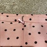 Donna Morgan  Vtg Silk Black Shell Pink Polka Dot Lined Front Vent Skirt Size 14 Photo 7