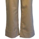 Cache Crop Gold Metallic Pant 3" Wide Waist Self Belt Stretch New $118 NWT Photo 2