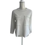 BIMBA Y LOLA White Pocketed 3/4 Sleeve Top Size Small Photo 2