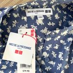 Uniqlo Cotton Silk Long-Sleeve Tunic in Blue Floral Photo 10