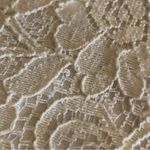 Amber Blue  white lace dress in size L gold zipper in back. New Photo 5