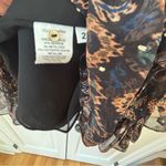 Ulla Johnson Esma Mini Dress Onyx Ikat Size 2 Ruffle Silk Georgette Metallic S Photo 12