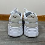 Puma Mayze Stack Cord Sneakers Shoes Size 10 Platform Chunky Leather Suede White Photo 3
