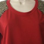 XTaren  Red Crewneck Gold Sequins on Black Sleeves Sz S XC Photo 3