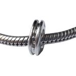 Pandora  Retired Sterling Silver Crooked Line Spacer Charm Photo 0