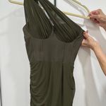 Rare London  Olive Green Midi Dress - Size 6 Photo 1