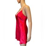 Dreamgirl  Red Silky Satin Strappy Backless Lingerie Coquette Mini Slip Dress Photo 3