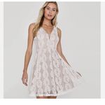 NWT Lulu’s All of My Heart White Lace Skater Dress Tan Size XS Photo 1