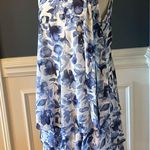 Robbie Bee  Signature Blue White Floral Dress Flapper Tea Length New Womens 8 Photo 2