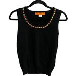 Cynthia Steffe  Beaded Black Sleeveless Stretch Blouse Photo 0