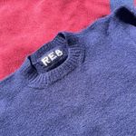 Vintage chunky Hand Knit navy Blue Crewneck Pullover Jumper
women’s S/M Photo 1
